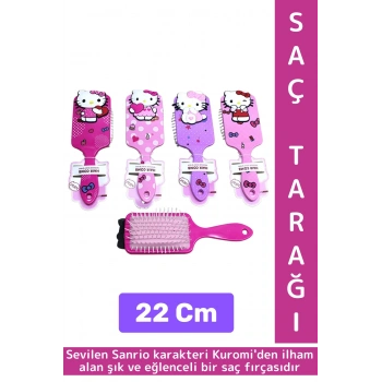 Çocuk Kız Saç Bakım Eğlenceli Çok Şık İlgi Çekici Estetik Figür Yumuşak Kıllı Saç Tarağı 22 Cm
