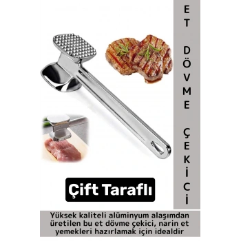 Ergonomik Tutuş Mutfak Et Kıyma Köfte Yüksek Kaliteli Dayanıklı Pratik Çift Taraflı Et Dövme Çekici