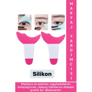 Kompakt Makyaj Hatası Önleyen Maskara Eyeliner Kolaylaştıran Yumuşak Silikon Göz Makyajı Yardımcısı