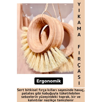Ergonomik Kolay Tutuş Sert Bitkisel Kıllı Havuç Patates Pancar Turp Sebze Meyve Yıkama Fırçası