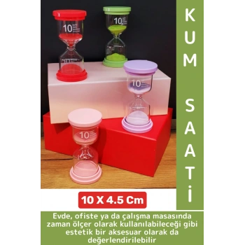 Dayanıklı Dekoratif Ev Ofis Masa Üstü Hediyelik Zaman Ölçer Çok Şık Estetik 10 Dakikalık Kum Saati