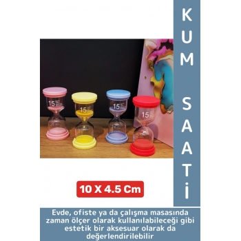 Dayanıklı Dekoratif Ev Ofis Masa Üstü Hediyelik Zaman Ölçer Çok Şık Estetik 15 Dakikalık Kum Saati