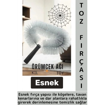 Ergonomik Tutuş Hafif Esnek Zor Nokta Köşe Tavan Lamba Perde Tüy Toz Örümcek Ağı Temizleme Fırçası