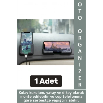 Kolay Montaj Oto Organizer Görüş Engellemez Ev Yatak Yanı Araç İçi Torpido Tablet Telefon Standı