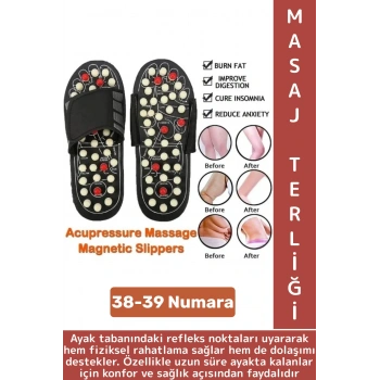 Çalışan Uzun Süre Ayakta Kalan Bireyler Stres Azaltan Duruş Düzelten Ayak Masaj Terliği 38-39 Numara