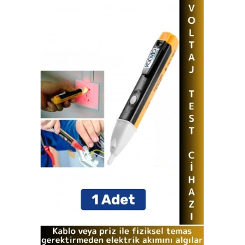Kompakt Güvenlik Elektrik Kontrol Led Işıklı Hat Tespit Edici Temassız Kablo Priz Voltaj Test Cihazı