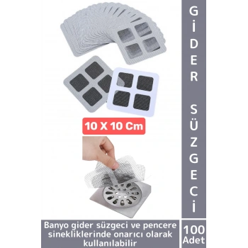 Kendinden Yapışkanlı Koku Önleyici Banyo Lavabo Gider Süzgeci Sineklik Onarım Tamir Kiti 100 Adet