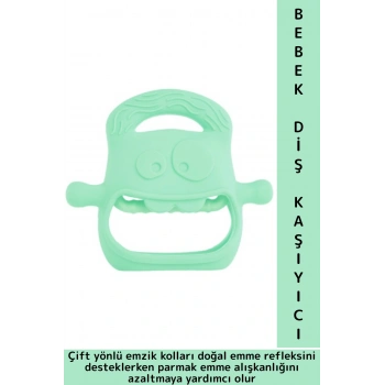 Gıda Sınıfı BPA Free Bebek Parmak Emme Alışkanlığı Azaltan Masaj Etkili Yumuşak Silikon Diş Kaşıyıcı