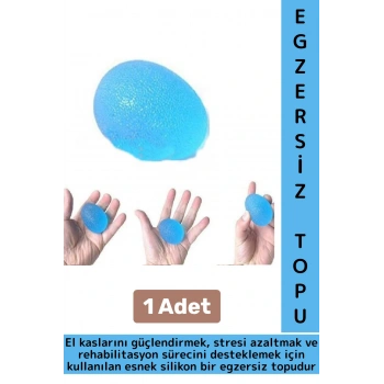 Ergonomik Stres Egzersiz Rehabilitasyon Fizyoterapi Esnek Silikon El Bilek Parmak Güçlendirme Topu