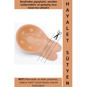 Kendinden Yapışkanlı Tekrar Kullanılabilir İnce Tasarım Hayalet Sütyen Ten Renk