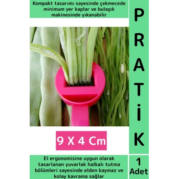 Ergonomik Tutuş Mutfak Kaymaz Hızlı Pratik Bamya Bakla Taze Fasulye Dilimleme Ayıklama Aparatı