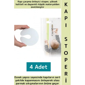 Dayanıklı Esnek Ev Çocuk Odası Çekmece Dolap Çarpma Darbe Gürültü Önleyici Köpük Kapı Stoperi 4 Adet