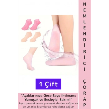 Kadın Ayak Bakım Güzelleştirici Sızdırmaz Yumuşak Elastik Silikon Jel Ayak Nemlendirici Çorap 1 Çift