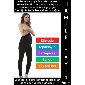 İz Bırakmaz Şekillendiren Toparlayan Esnek Hava Alan Kumaş Destekli Dikişsiz Yüksek Bel Hamile Tayt