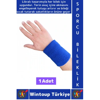 Konforlu Tenis Futbol Basketbol Koşu Fitness Likralı Esnek Ter Emici Destekleyici Sporcu Bilekliği