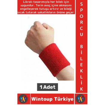 Konforlu Tenis Futbol Basketbol Koşu Fitness Likralı Esnek Ter Emici Destekleyici Sporcu Bilekliği