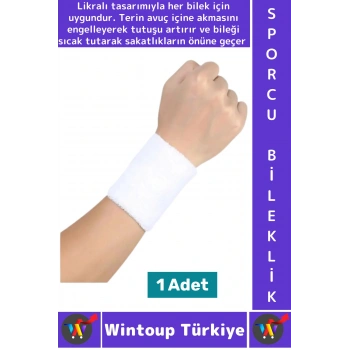 Konforlu Tenis Futbol Basketbol Koşu Fitness Likralı Esnek Ter Emici Destekleyici Sporcu Bilekliği