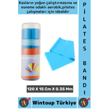 Uzun Ömürlü Fitness Aerobik Esneme Elastik Esnek Orta Sertlik Direnç Özel Kutulu Pilates Bandı