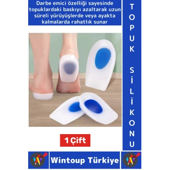 Gündelik Ayakta Duranlar İçin Baskı Azaltan Darbe Emici Rahat Esnek Silikon Topuk Konfor Pedi Yastık