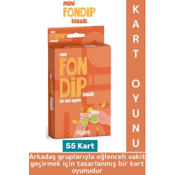 Eğlenceli Yılbaşı Parti Sevgili Grup Arkadaş Ortamı İçki Kart Oyunu Fondip Mini-Klasik 55 Kart