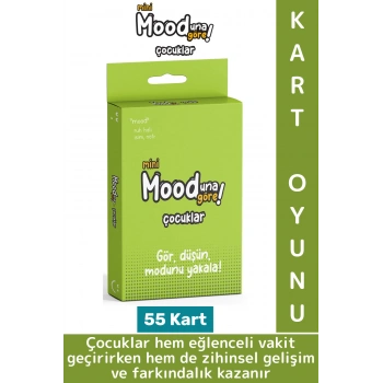 Eğlenceli Arkadaş Ev Okul Zihinsel Gelişim Farkındalık Kart Oyunu Mooduna Göre Mini-Çocuklar 55 Kart