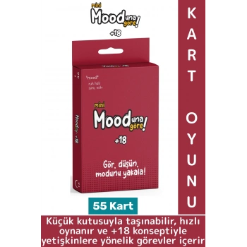 Eğlenceli Arkadaş Ortamı Sevgili Çift Parti İçki Kart Oyunu Mooduna Göre Mini +18 -55 Kart