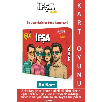 Eğlenceli Kız Erkek Grup Arkadaş Ortamı Cesaret Dürüstlük Tahmin Kart Oyunu İfşa-Klasik 56 Kart