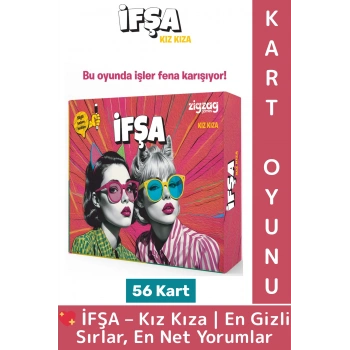 Eğlenceli Kız Grup Arkadaş Ortamı Cesaret Dürüstlük Dedikodu Tahmin Kart Oyunu İfşa-Kız Kıza 56 Kart