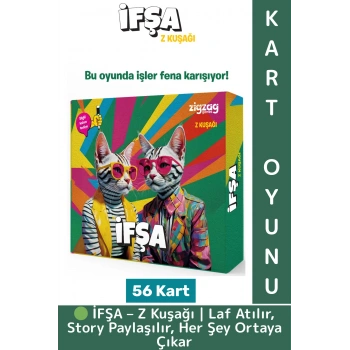 Eğlenceli Kız Erkek Grup Arkadaş Ortamı Genç Nesil Yeni Dönem Komik Kart Oyunu İfşa-Z Kuşağı 56 Kart