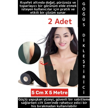 Göğüs Toparlayıcı Sabitleyici Dikleştirici Şekillendirici Esnek Yapışkan Bant 5 Cm X 5 Metre 2 Adet
