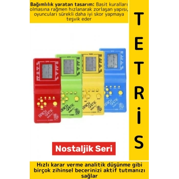Özel Model Retro Oyuncak Pilli Mini El Atarisi Analitik Hızlı Düşünme Nostalji Konsol Bulmaca Tetris