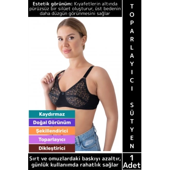 Özel Üretim Meme Dikleştirici Şekillendirici Esnek Konforlu Şık Dantelli Göğüs Toparlayıcı Sütyen