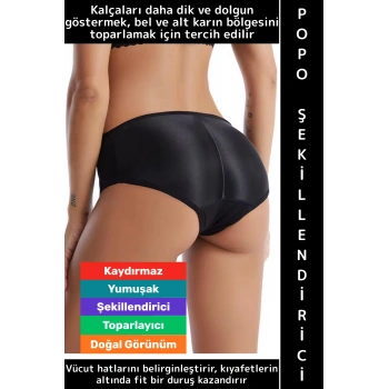 İz İç Göstermez Bel Alt Karın Toparlayıcı Konforlu Esnek Kadın Kalça Popo Şekillendirici Külot Korse