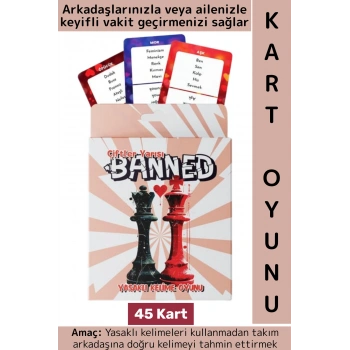 Eğitici Analitik Düşünme Arkadaş Eğlenceli Tahmin Yasaklı Kelime Oyunu-Banned Çiftler Yarışı 45 Kart