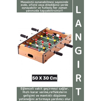 Premium Eğlenceli Çocuk Genç Yetişkin Stres Azaltan Refleks Oyun Ahşap Masa Üstü Langırt 50 X 30 Cm