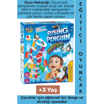 Eğitici Çocuk Koordinasyon Dikkat Denge Stratejik Düşünme Gelişimi Eğlenceli Rising Penguin Oyunu