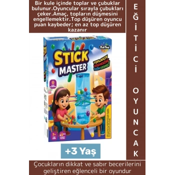 Eğitici Çocuk El Göz Koordinasyon Sabır Dikkat Stratejik Düşünme Gelişim Eğlenceli Stick Master Oyun