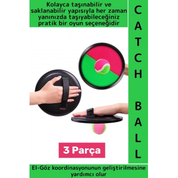 Çocuk Yetişkin El Göz Koordinasyon Gelişimi Yapışkan Cırtlı Top Yakalama Eğlenceli Catch Ball Oyunu