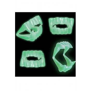 Parti Fotoğraf Çekimi Halloween Gerçekçi Korkutucu Görünüm Fosforlu Çift Damak Takma Vampir Dişi