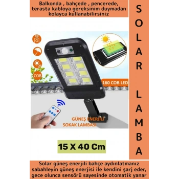 Dış Mekan Dekoratif Bahçe Balkon Teras Villa Çok Şık Uzaktan Kumandalı 160 Led Solar Bahçe Lambası