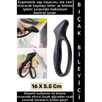 Ergonomik Yüksek Kaliteli Paslanmaz Çelik Kaymaz Güvenli Kullanım Kompakt Manuel Bıçak Bileme Aleti