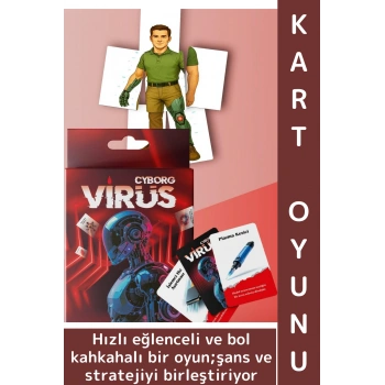 Eğlenceli Ev Parti Arkadaş Ortam Aile Şans Komedi Strateji Beceri Geliştiren Kart Oyunu Virüs-Cyborg