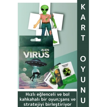 Eğlenceli Ev Parti Arkadaş Ortamı Aile Şans Komedi Strateji Beceri Geliştiren Kart Oyunu Virüs-Alien