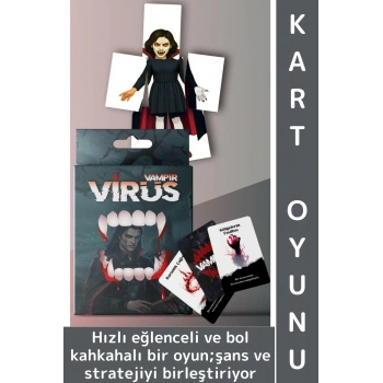 Eğlenceli Ev Parti Arkadaş Ortam Aile Şans Komedi Strateji Beceri Geliştiren Kart Oyunu Virüs-Vampir