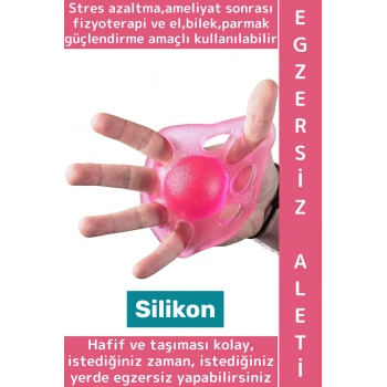 Ameliyat Sonrası Fizyoterapi Müzisyen Sporcu El Parmak Bilek Kas Güçlendirici Silikon Egzersiz Aleti