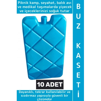 Premium Outdoor Piknik Kamp Seyahat Balıkçı Medikal Yiyecek İçecek Soğuk Sızdırmaz Buz Kaseti 10lu