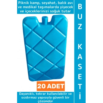 Premium Outdoor Piknik Kamp Seyahat Balıkçı Medikal Yiyecek İçecek Soğuk Sızdırmaz Buz Kaseti 20li