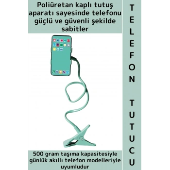 Dayanıklı Spiral Gövdeli Güçlü Güvenli Tutuş Oynar Başlıklı Çok Şık Estetik Akrobat Telefon Tutucu