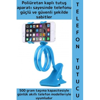 Dayanıklı Spiral Gövdeli Güçlü Güvenli Tutuş Oynar Başlıklı Çok Şık Estetik Akrobat Telefon Tutucu