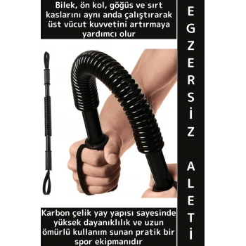 Dayanıklı Çelik Yay Üst Vücut Göğüs Sırt Ön Kol Bilek Esneklik Kuvvet Kas Geliştirici Egzersiz Aleti